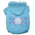 thumbnail image 1 of Christmas Pet Dog  Cat Hoodie Screen Printed, "Pink Snowflake Swirls", 1 of 11