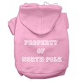 thumbnail image 1 of Christmas Pet Dog  Cat Hoodie Screen Printed, "Property of North Pole", 1 of 3