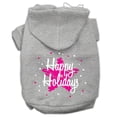 thumbnail image 1 of Christmas Pet Dog  Cat Hoodie Screen Printed, "Scribble Happy Holidays", 1 of 11