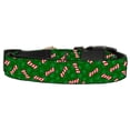 thumbnail image 1 of Christmas Pet Dog  Cat Nylon Collar or Leash, "Candy Cane Bones", 1 of 2