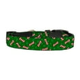 thumbnail image 1 of Christmas Pet Dog  Cat Nylon Collar or Leash, "Candy Cane Bones", 1 of 1