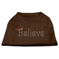 thumbnail image 1 of Believe Rhinestone Shirts Brown XS (8), 1 of 11