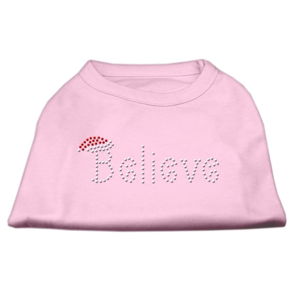 Believe Rhinestone Shirts Light Pink XL (16)