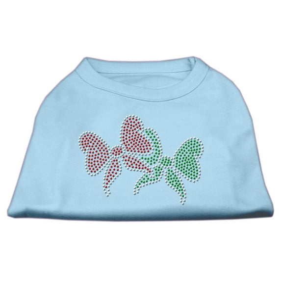 Christmas Pet Dog Cat Shirt Rhinestone, "Christmas Bows"