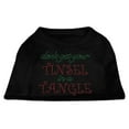 thumbnail image 1 of Christmas Pet Dog  Cat Shirt Rhinestone, "Don't Get Your Tinsel In A Tangle", 1 of 11