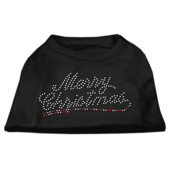 Christmas Pet Dog Cat Shirt Rhinestone, "Merry Christmas"