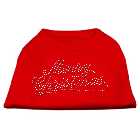 Merry Christmas Rhinestone Shirt Red XL (16)
