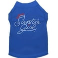 thumbnail image 1 of Mirage Pet Santa's Girl Rhinestone Dog Shirt Blue Lg, 1 of 11
