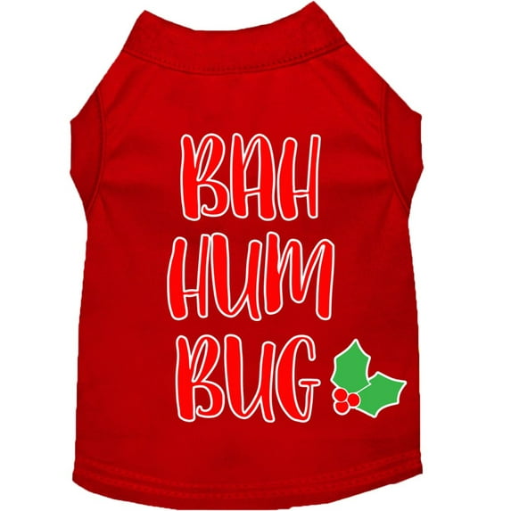 Christmas Pet Dog Cat Shirt Screen Printed, "Bah Humbug"