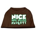 thumbnail image 1 of Christmas Pet Dog  Cat Shirt Screen Printed, "Nice Until Proven Naughty", 1 of 11