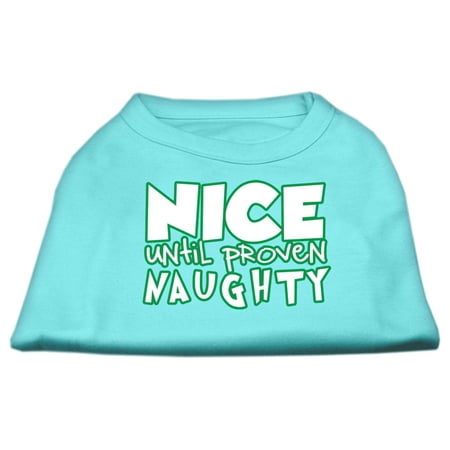 Christmas Pet Dog Cat Shirt Screen Printed, "Nice Until Proven Naughty"