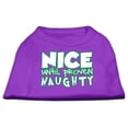 thumbnail image 1 of Christmas Pet Dog  Cat Shirt Screen Printed, "Nice Until Proven Naughty", 1 of 11