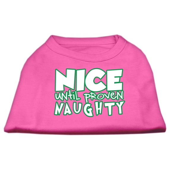 Christmas Pet Dog Cat Shirt Screen Printed, "Nice Until Proven Naughty"