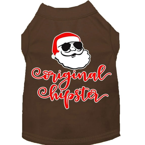 Christmas Pet Dog Cat Shirt Screen Printed, "Original Hipster"