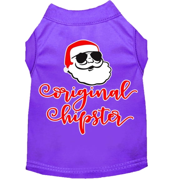 Christmas Pet Dog Cat Shirt Screen Printed, "Original Hipster"