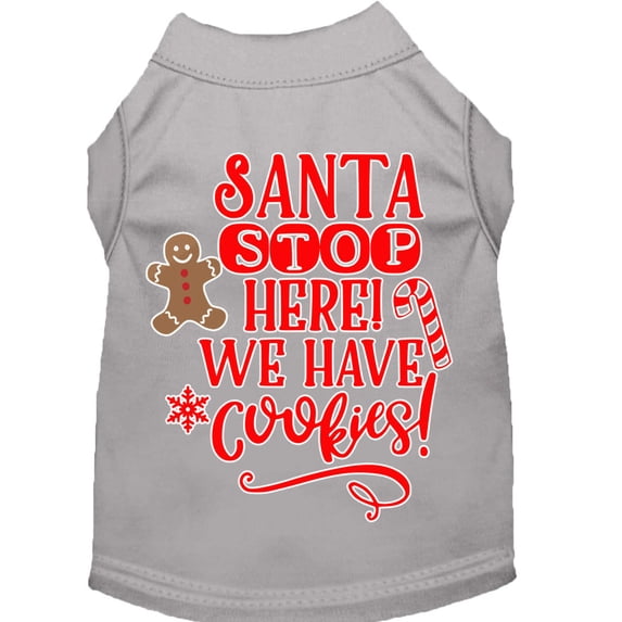 Christmas Pet Dog Cat Shirt Screen Printed, "Santa, We Have Cookies"