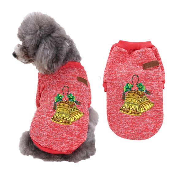 Christmas Pet Dog Costume Cute Animal Printed Pet Coat Cotton Soft Pullover Dog Shirt Jacket Sweater Cat Sweater Pets Clothing Outfit