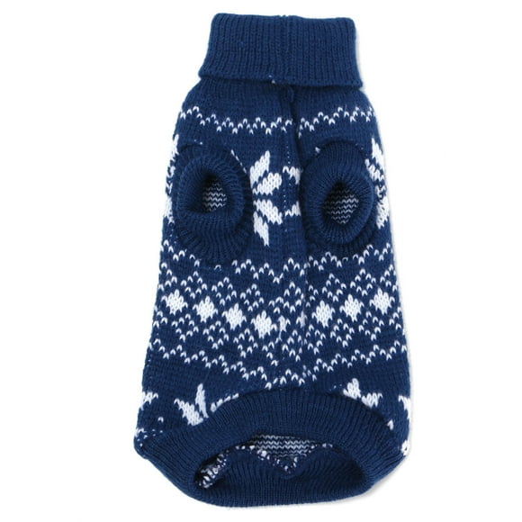 Christmas Pet Dog Puppy Snowflake Knit Sweater Hoody Clothes Costume Gifts