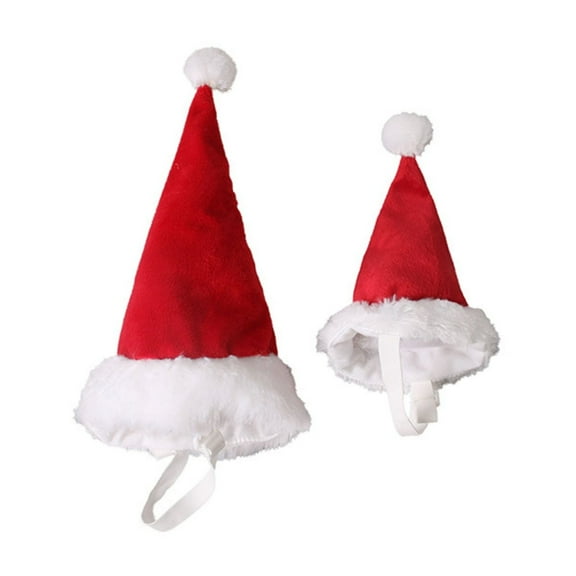 Christmas Pet Hat Santa Claus Red Cute Cat Dog Costume Accessory Holiday Outfit