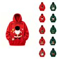 thumbnail image 1 of Christmas Pet Pouch Hoodie Men Women Long Sleeve Cute Graphic Loose Hooded Sweatshirt Pullover Tops Dog Cat Carrier Hoodie, 1 of 6