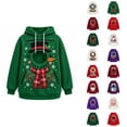 thumbnail image 1 of Christmas Pet Pouch Hoodie Women Men Long Sleeve Festive Graphic Loose Casual Pullover Sweatshirt Dog Cat Carrier Hoodie, 1 of 7