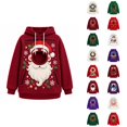 thumbnail image 1 of Christmas Pet Pouch Hoodie Women Men Long Sleeve Festive Graphic Loose Casual Pullover Sweatshirt Dog Cat Carrier Hoodie, 1 of 6