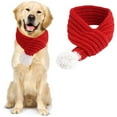 thumbnail image 1 of Christmas Pet Scarf Knitted Dog Cat Neck Warmer Winter Warm Soft Knitting Scarves Bandana Headdress Puppy Accessories Holiday Festive Apparel for Small Medium Pets, 1 of 9
