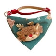 thumbnail image 1 of Christmas Pet Scarf Reindeer Pattern Adjustable Dog Cat Collar Holiday Photo Props Soft Festive Accessories for Small Pets, 1 of 5