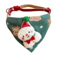 thumbnail image 1 of Christmas Pet Scarf Reindeer Pattern Adjustable Dog Cat Collar Holiday Photo Props Soft Festive Accessories for Small Pets, 1 of 5