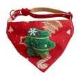 thumbnail image 1 of Christmas Pet Scarf Reindeer Pattern Adjustable Dog Cat Collar Holiday Photo Props Soft Festive Accessories for Small Pets, 1 of 5