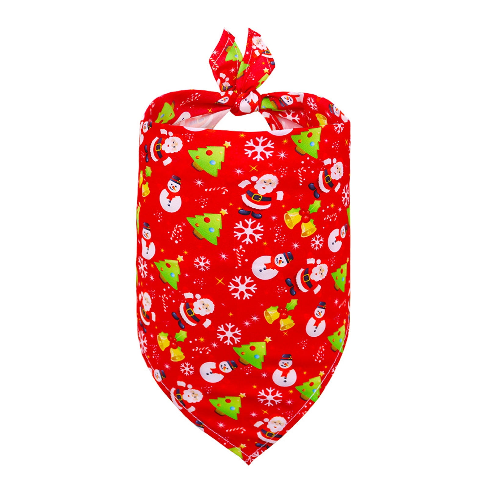 Christmas Pet Triangle Towel Dog Cat Towel Scarf Cartoon Snowman