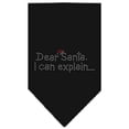 thumbnail image 1 of Christmas Pet and Dog Bandana Rhinestone, "Dear Santa, I Can Explain", 1 of 9