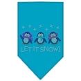 thumbnail image 1 of Christmas Pet and Dog Bandana Rhinestone, "Let It Snow Penguins", 1 of 10