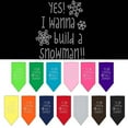 thumbnail image 1 of Christmas Pet and Dog Bandana Rhinestone, "Yes! I Want To Build A Snowman", 1 of 10
