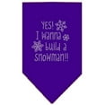 thumbnail image 1 of Christmas Pet and Dog Bandana Rhinestone, "Yes! I Want To Build A Snowman", 1 of 9