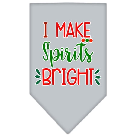Christmas Pet and Dog Bandana Screen Printed, "I Make Spirits Bright"