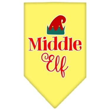 Christmas Pet and Dog Bandana Screen Printed, "Middle Elf"