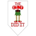 thumbnail image 1 of Christmas Pet and Dog Bandana Screen Printed, "The Elf Did It", 1 of 10