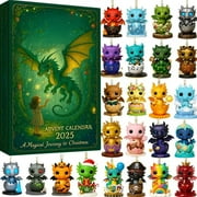 Christmas Peter and the Dragon 2D Advent Calendar Daily Surprises Funny Figure 24 Pairs Blind Box Mystery Collectible Toy Set Birthday Festival Gifts for Children
