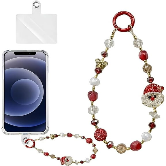 Christmas Phone Lanyard Cellphone Wrist Strap Phone Charm Chain Keychain Cellphone Lanyard