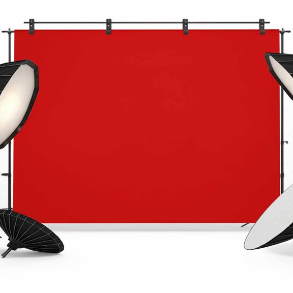 Christmas Photo Backdrop 5x7 ft Pure Red Photography Backdrops Curtains Picture Wall Covering Solid Color Photo Booth Drapes for Backdrop Photoshoot Wedding Party Birthday Background Screen