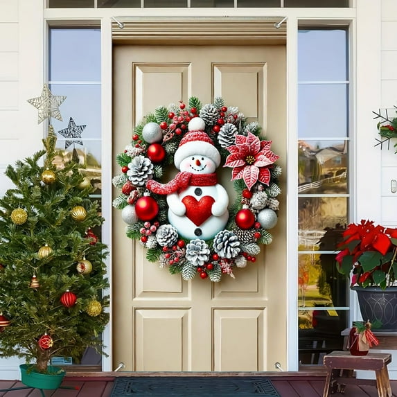 Christmas Photo Background Party Decoration Door Curtain Banner Hanging Cloth Flag Festive Home Decor for Holidays Winter Theme Polyester Material Easy Hang 90x180cm Size