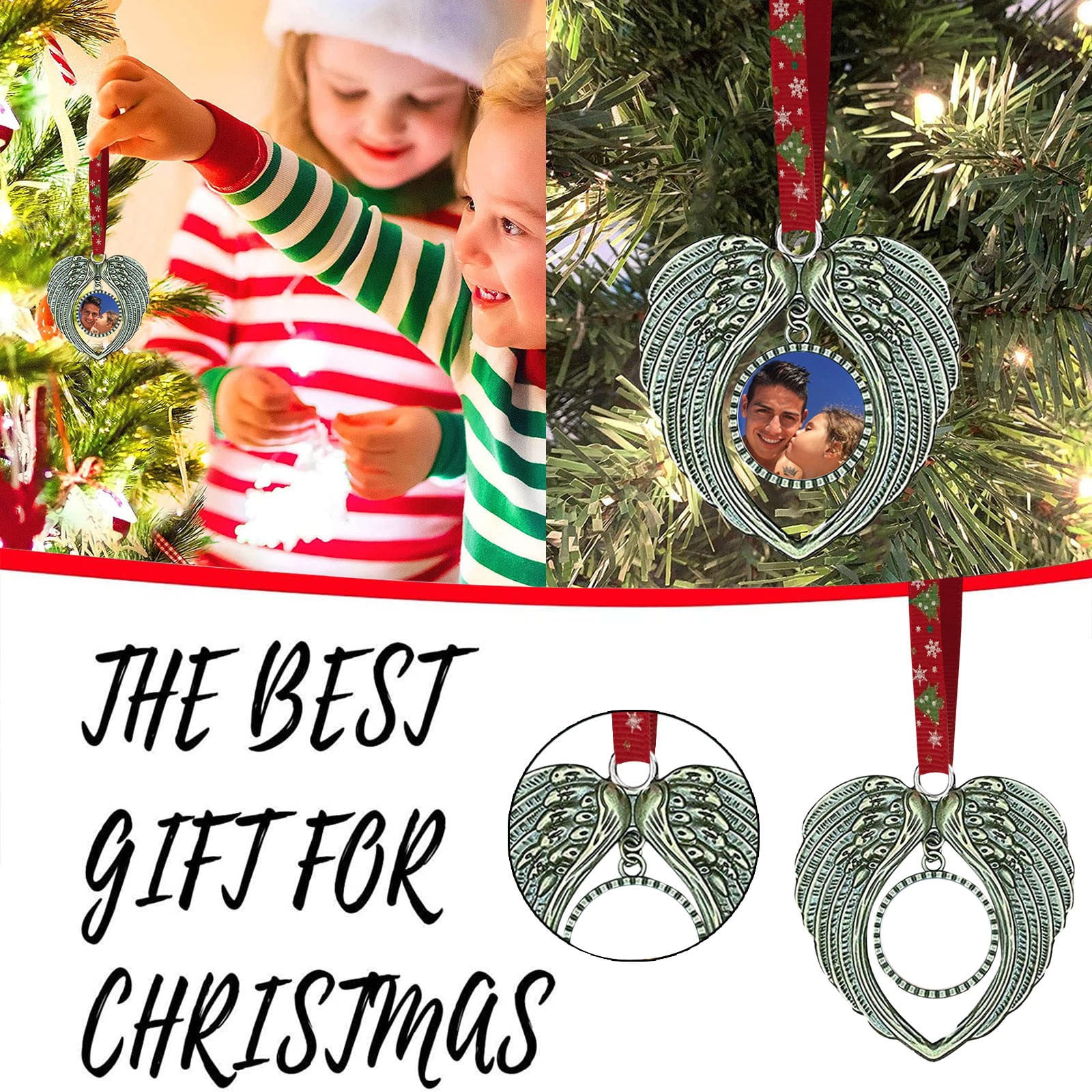 Christmas Photo Frame Pendant Memorial Ornament Christmas Ornaments