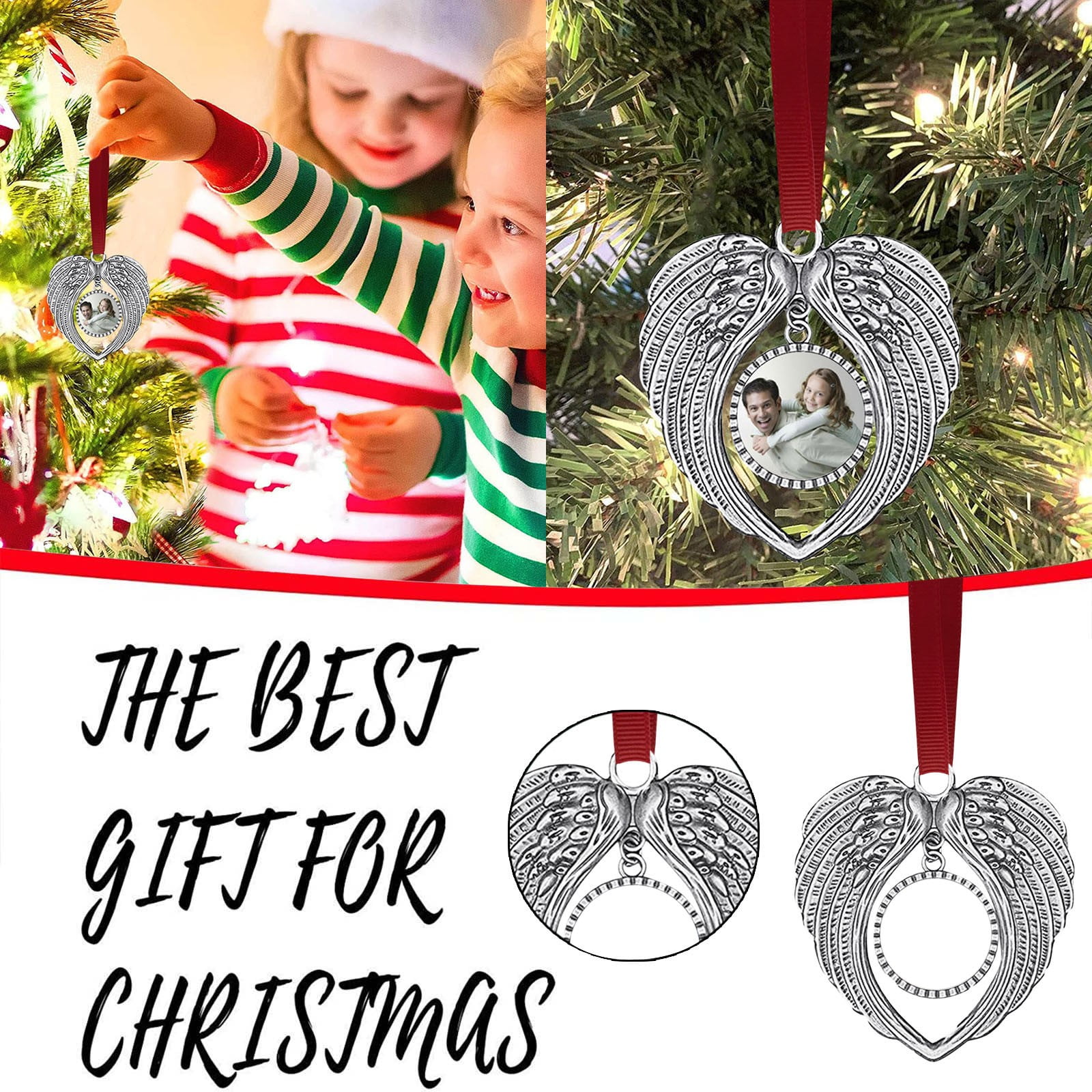 Christmas Photo Frame Pendant Memorial Ornament Christmas Ornaments