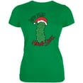 thumbnail image 1 of Christmas Pickle Hide And Seek Funny Juniors Soft T Shirt Irish Green X-LG, 1 of 1