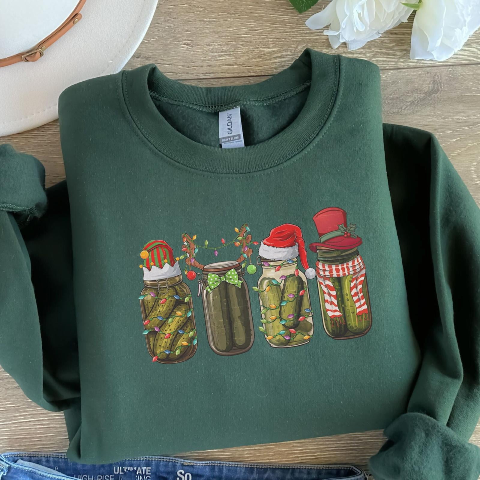 Christmas Pickle Sweatshirt Canning Season Sweatshirt Pickle Lovers