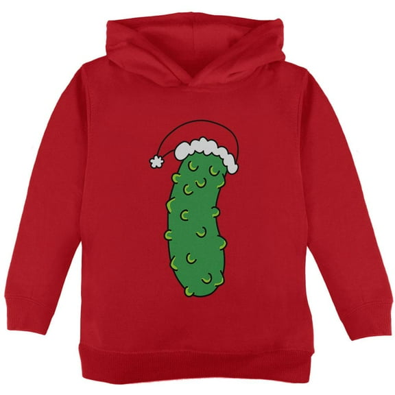 Christmas Pickle Toddler Hoodie Red 2T
