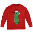 thumbnail image 1 of Christmas Pickle Toddler Long Sleeve T Shirt Red 2T, 1 of 1