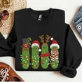 thumbnail image 1 of Christmas Pickles Embroidered Sweatshirt, Merry Christmas Embroidered Shirt, Christmas Festive Shirt, Pickles Lover Gift, Winter Season Gift, 1 of 5