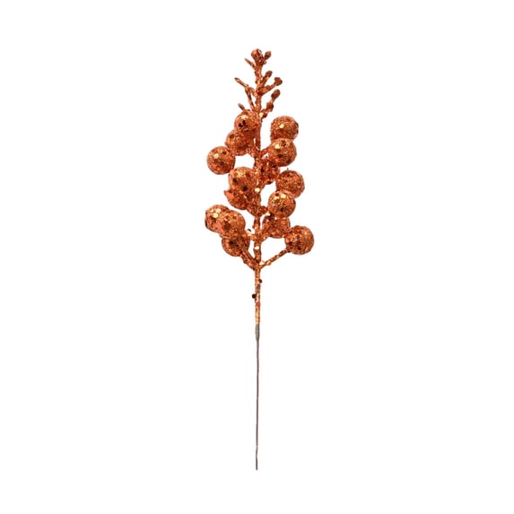 Christmas Picks, 15-Piece Realistic Glitter Berry Branch Picks, Shed-Free Foam Berries on Bendable Wires, 9.06 Inch Artificial Christmas Decor for Home, Wedding Centerpieces, Wreath Making